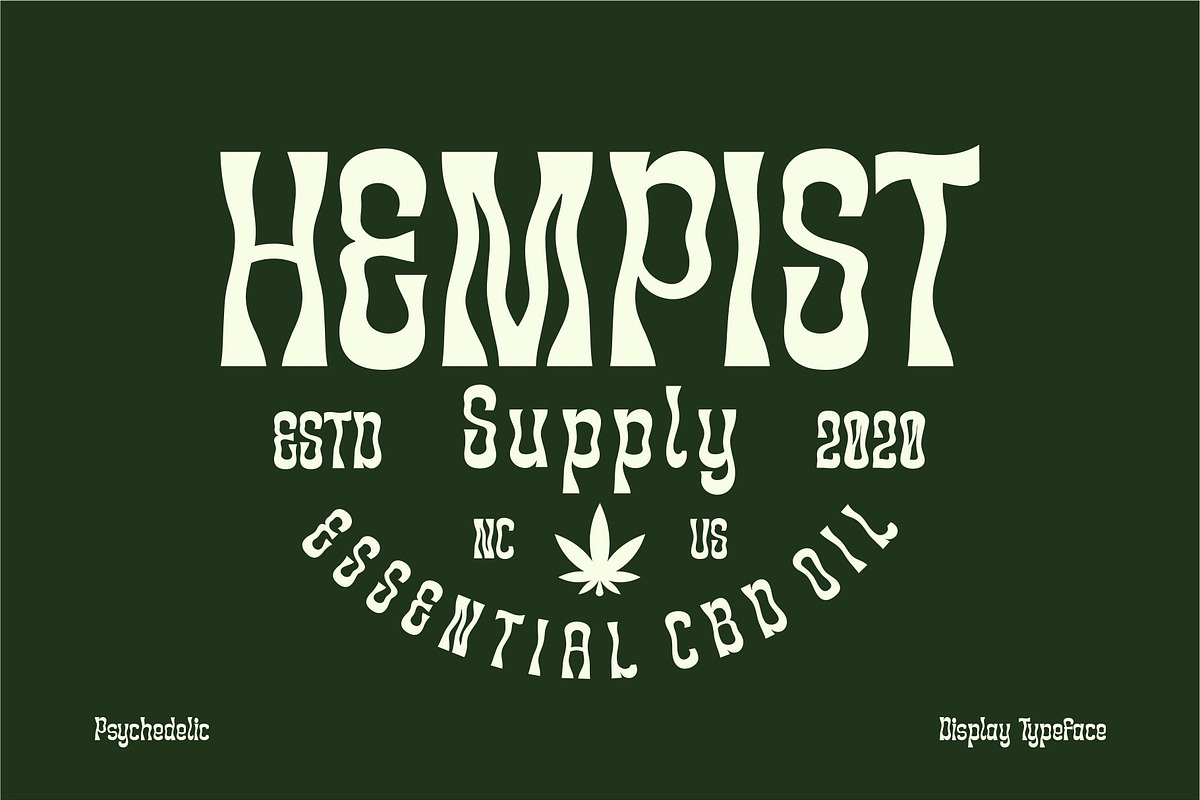 HEMPIST - Psychedelic Typeface, a Sans Serif Font by Havinkpen (Photo 1 of 8)