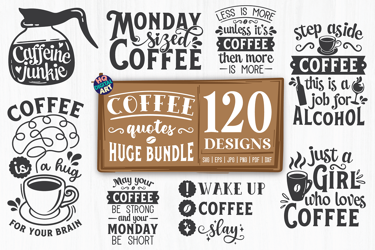 Huge Coffee SVG Bundle, a Food Illustration by HQDigitalArt (Photo 13 of 15)