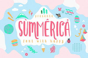 Sale ! 50% off Summerica + Bonus, a Font by fopifopi