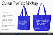 Canvas Tote Bag Mockup, a Merchandise Mockup by Irhasalfahad (Thumbnail 1 of 3)