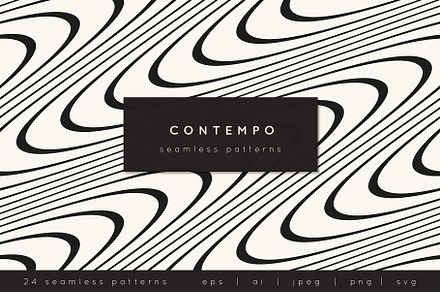 Contempo. Seamless Patterns Set, a Pattern Graphic by Curly_Pat