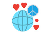 World peace Flat Icon, a Duotone Icon by Pexelpy (Thumbnail 1 of 2)
