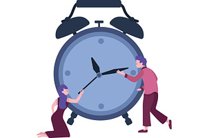 Time management icon people team and, a Person Illustration by vectorpointstudio