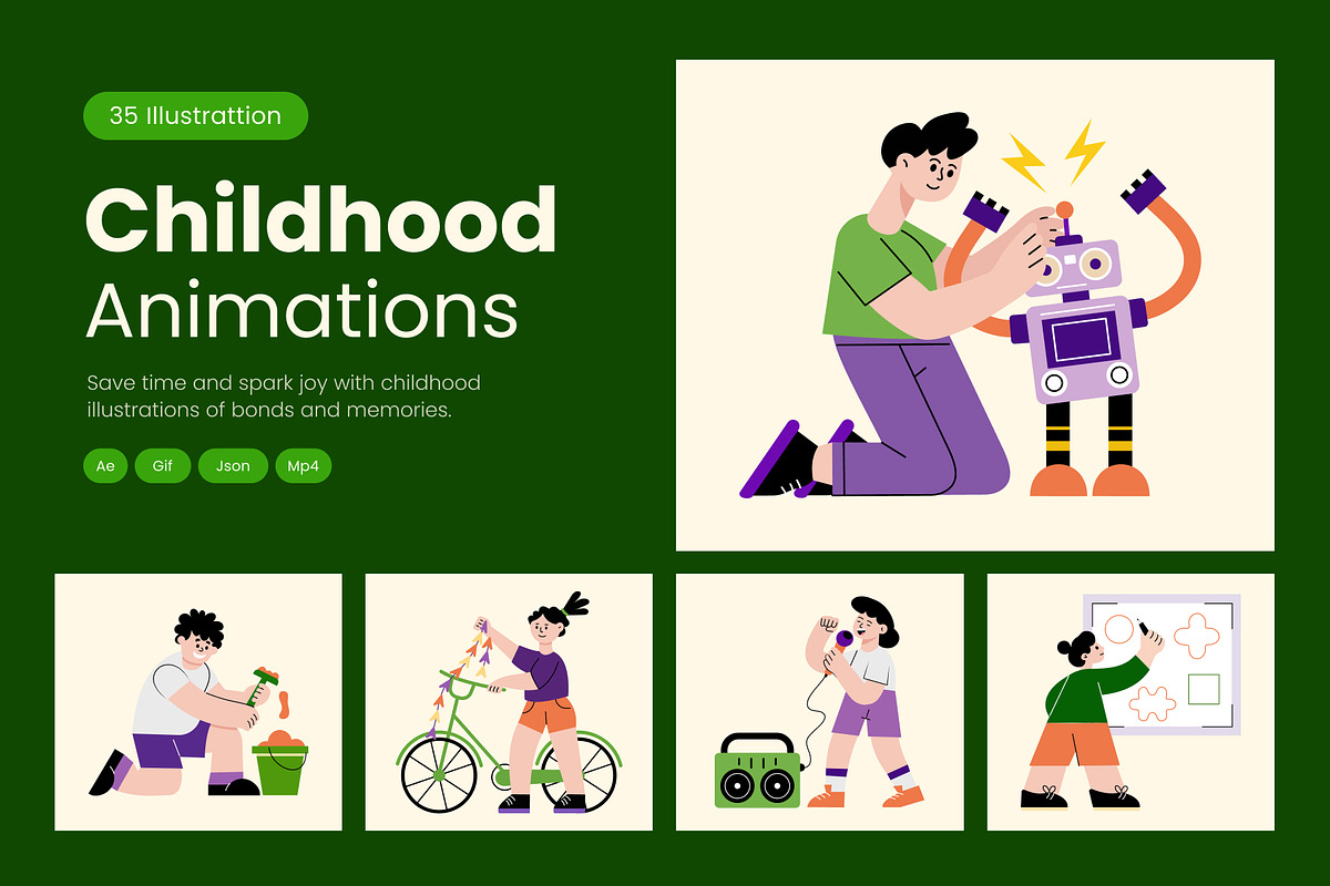 Animated Childhood Illustration Art, a Person Illustration by Brickclay (Photo 1 of 5)