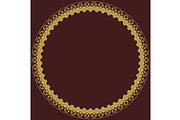 Floral Modern Vector Round Frame, a Texture Graphic by FineArtStudio (Thumbnail 1 of 3)