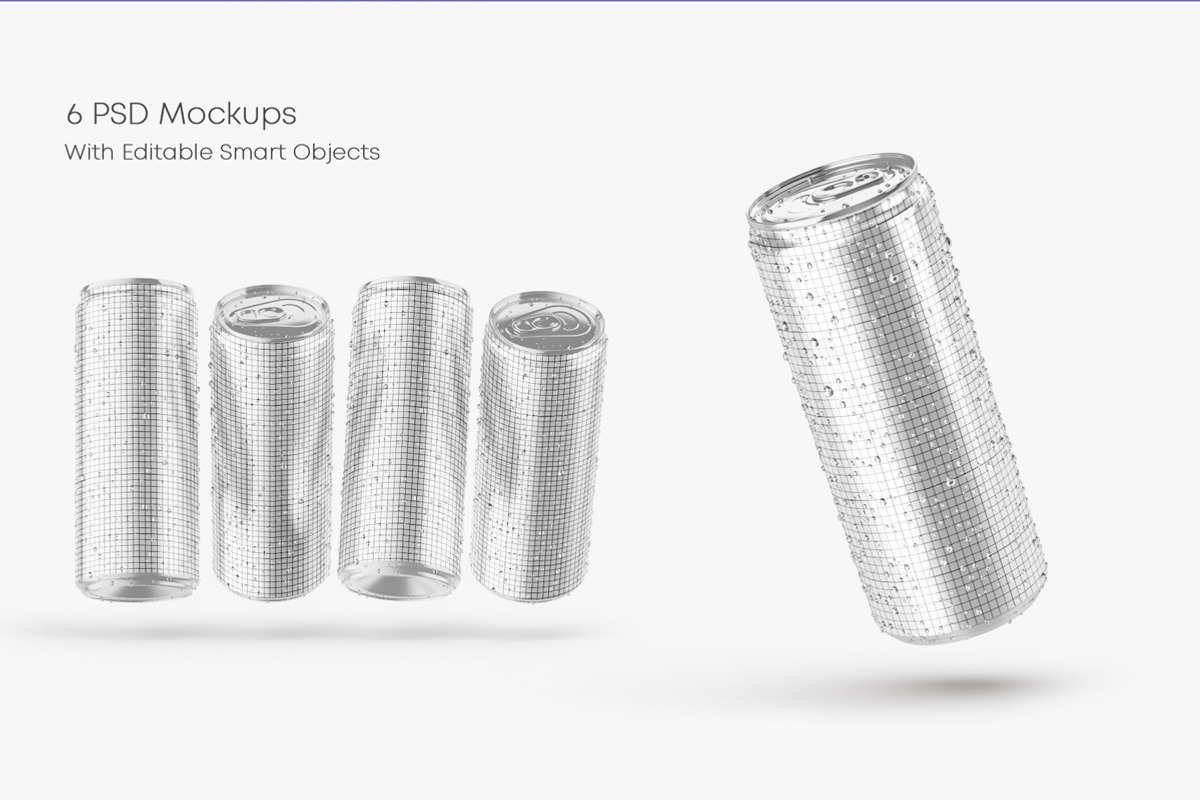 Glossy Metallic Can Mockup Set, a Product Mockup by Graphic Bird (Photo 3 of 8)