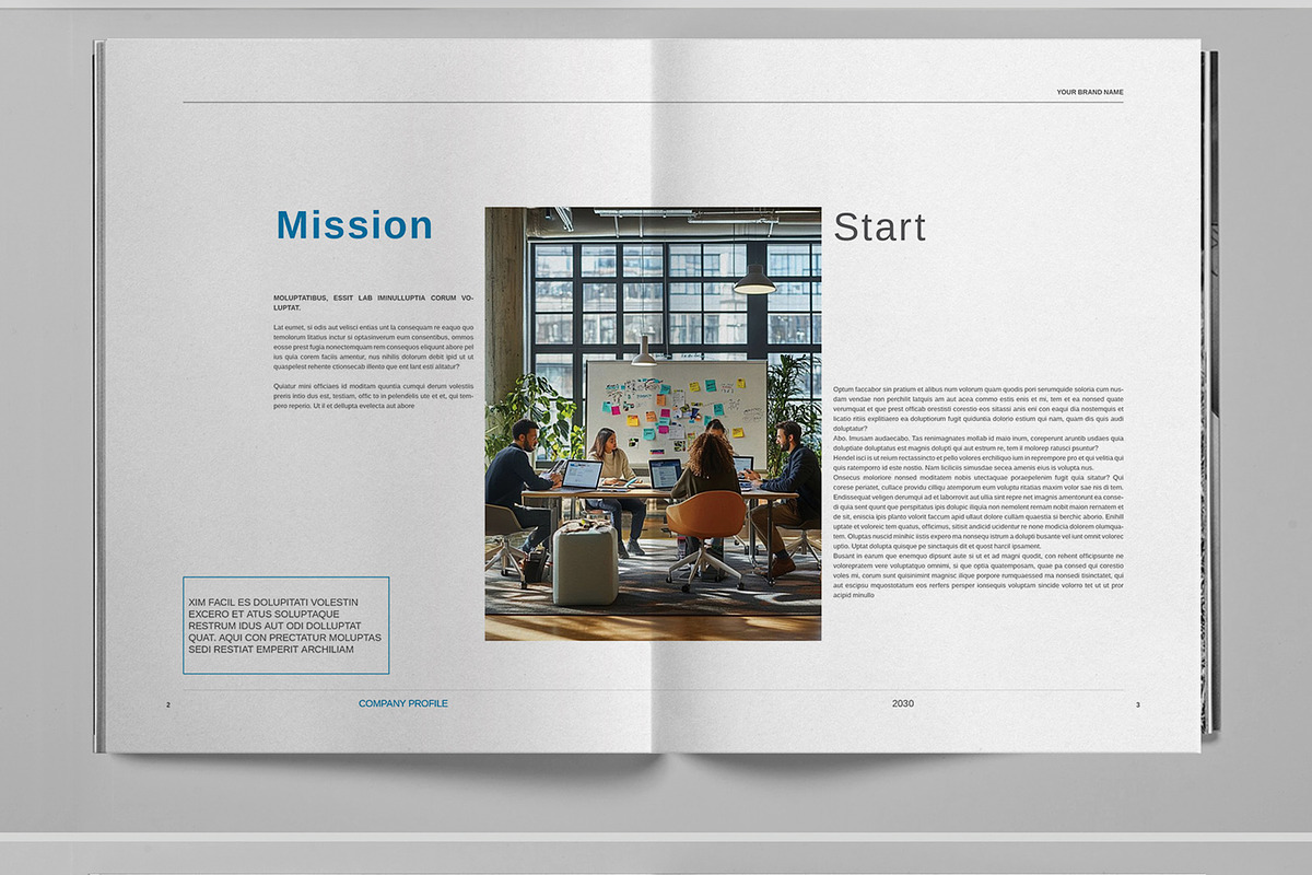 Blue Brand Brochure Template, a Brochure Template by Boris Cupac (Photo 3 of 7)