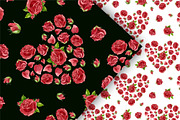 Floral Hearts Clipart & Patterns, a Decorative Illustration by Valin Malin (Thumbnail 6 of 16)