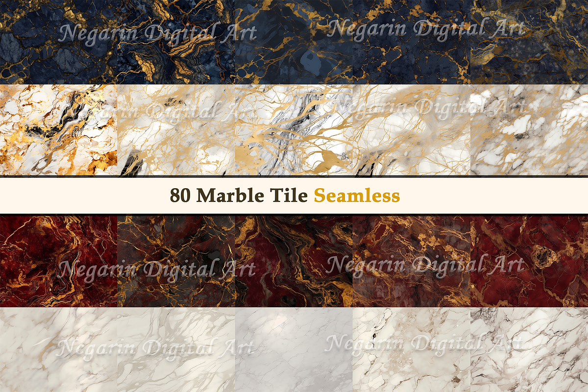 Marble Digital Paper - Seamless Text, a Texture Graphic by Negarin Digital Art (Photo 6 of 9)