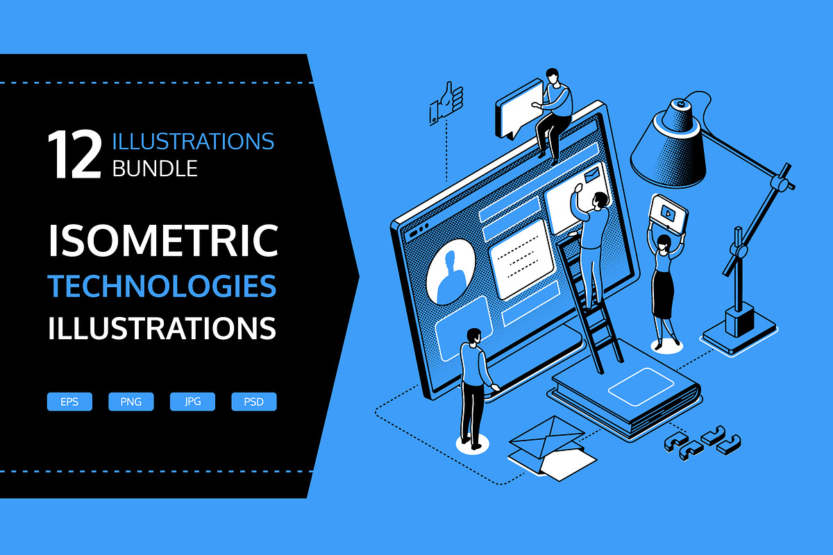 Technologies Line Isometric Set, a Templates & Theme by Boyko Pictures (Photo 1 of 13)