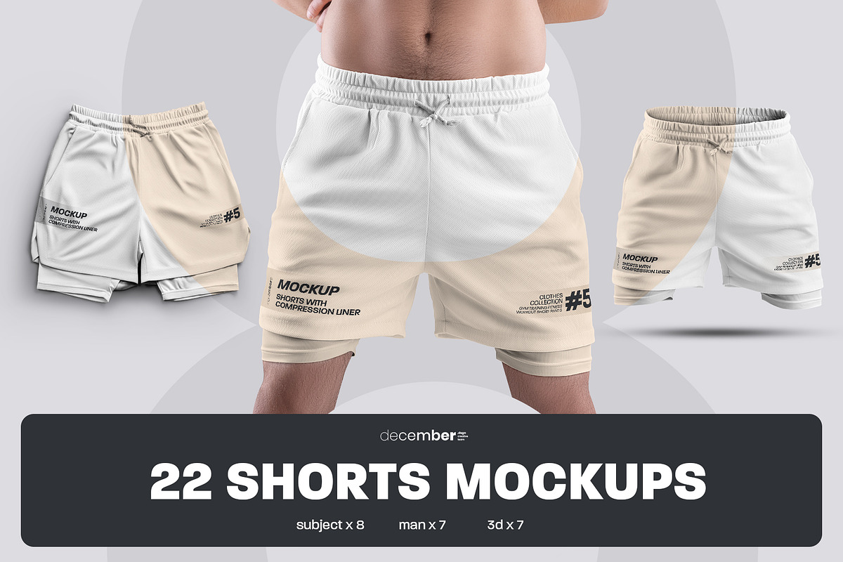 22 Sport Shorts Bundle Mockups, a Shirt Mockup by Grow Design Craft Studio (Photo 1 of 7)