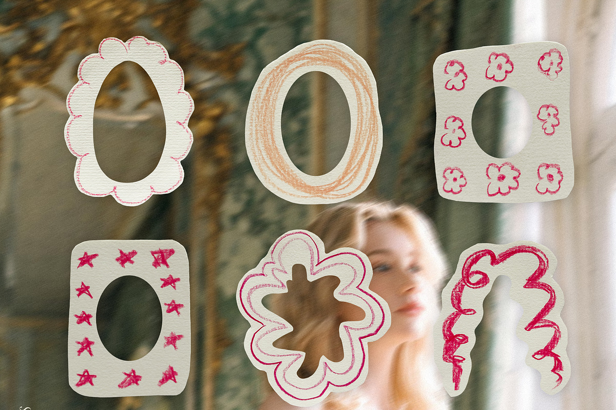 Hand Cut Paper Frames & Cards, an Object Graphic by divanovskaya_nv (Photo 10 of 14)