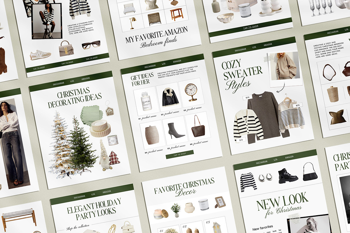 40 Canva Christmas LTK Template, a Social Media Template by Amaré Creative (Photo 4 of 6)