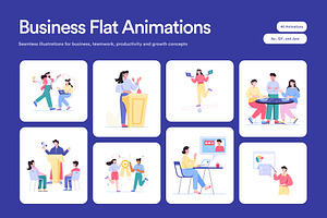 40 Animated Business Flat, a Finance Illustration by Brickclay