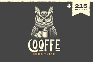 Vintage Great Horned Owl Designs, an Animal Illustration by devastd