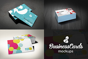 European Size Business Cards Mockups