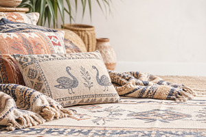 Bohemian interior with swans decor p, a Photo by Dvoevnore photos
