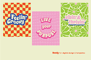 Groovy Seamless Pattern – Vector Set, a Decorative Illustration by Invisual Studio (Thumbnail 9 of 10)
