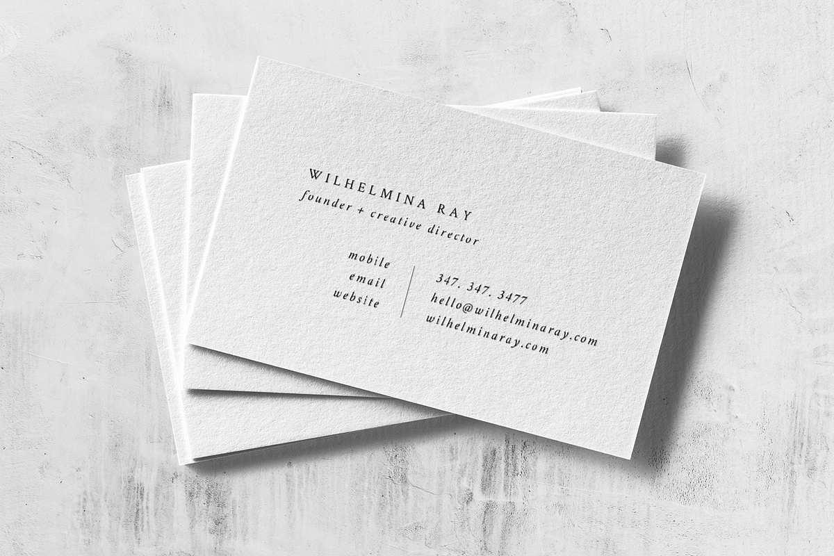 Wilhelmina Business Card Template, a Business Card Template by The Denizen Co. (Photo 2 of 4)