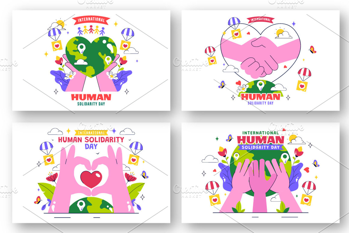 10 Human Solidarity Day, a Person Illustration by denayunebgt (Photo 2 of 4)