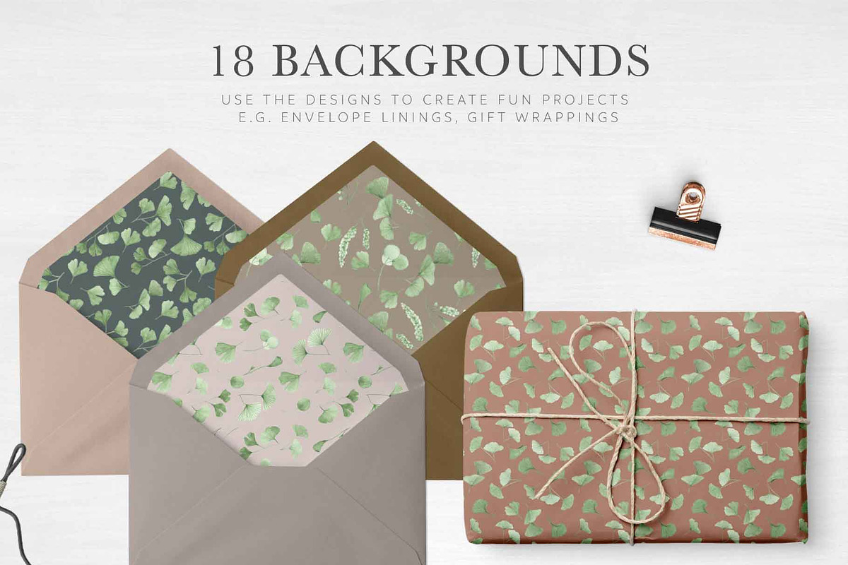 Ginkgo Botanica - Florals & Leaves, a Texture Illustration by Momo Studio (Photo 8 of 12)