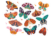 Spring Butterflies and Moths, a Pattern Graphic by Blue Lela Design (Thumbnail 6 of 8)