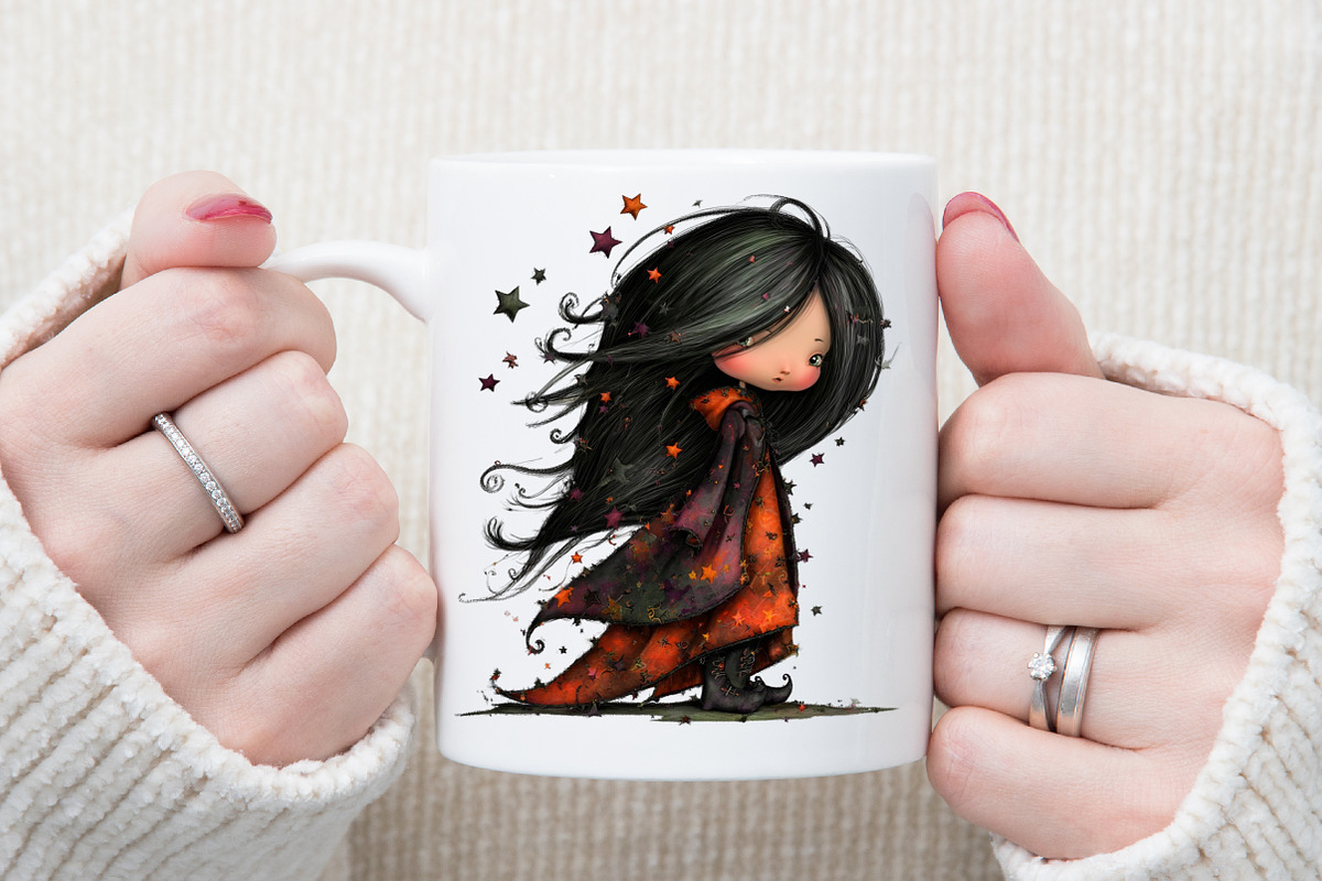Quirky Halloween Witch Clipart Bundl, an Illustration by Sublimation Artist (Photo 5 of 6)