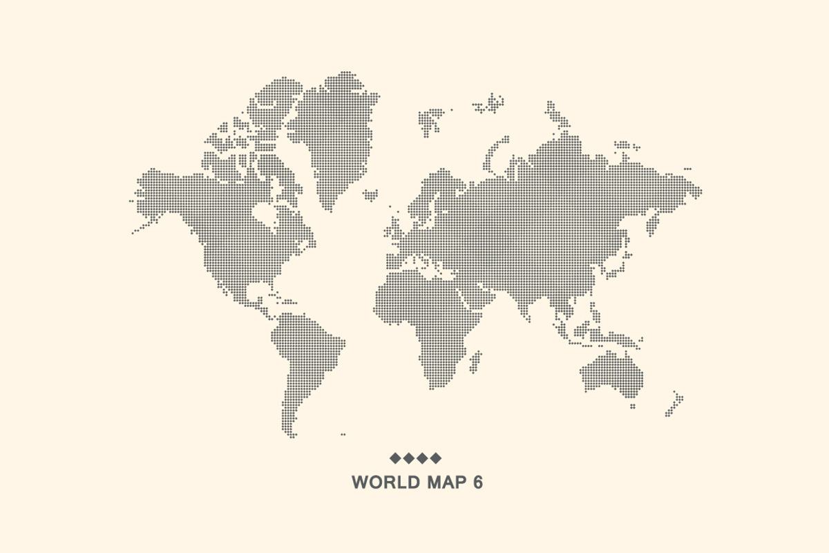 Set world maps. Dotted & silhouette, an Illustration by alekseiderin (Photo 7 of 8)