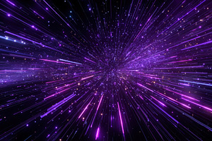 Purple light streaks exploding from, an Abstract Photo by Pixeness Studio