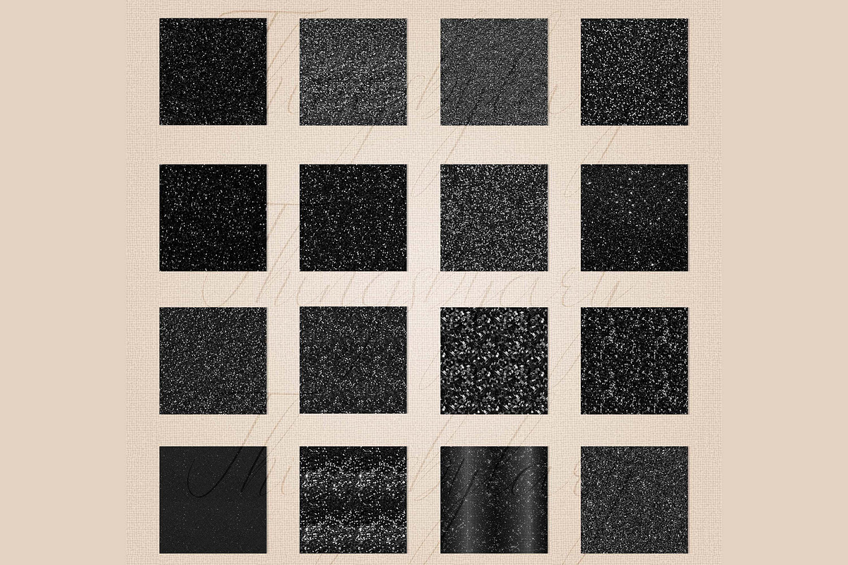 16 Seamless Black Glitter Papers, a Texture Graphic by ThingsbyLary (Photo 4 of 10)