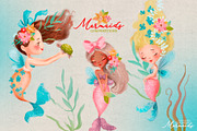 Colourful Mermaids, an Animal Illustration by Anna Babich (Thumbnail 2 of 7)