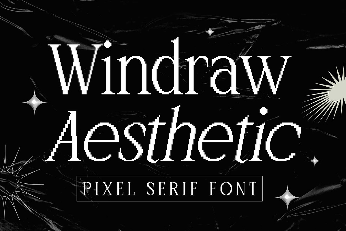 Windraw Aesthetic - Pixel Serif, a Serif Font by Arterfak Project (Photo 1 of 12)