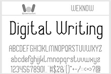 Digital Writing font