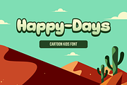 Happy Days – Cartoon Kids Font, a Sans Serif Font by Pinisi ART (Thumbnail 1 of 10)