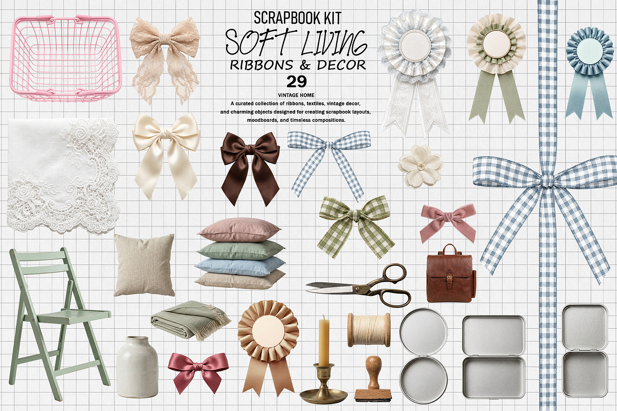 Soft Living Scrapbook Kit PNG, an Object Graphic by DreamoraArt (Photo 2 of 9)