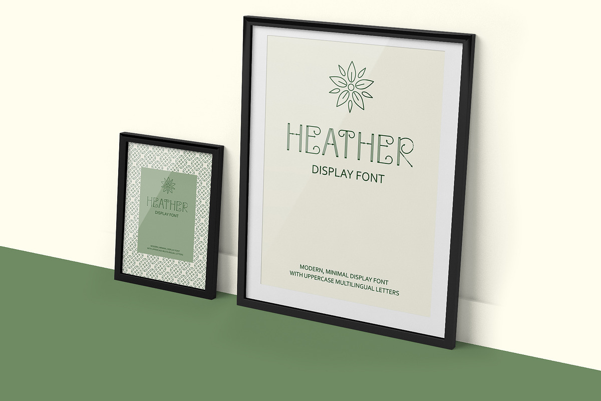 Heather - uppercase font preview 4