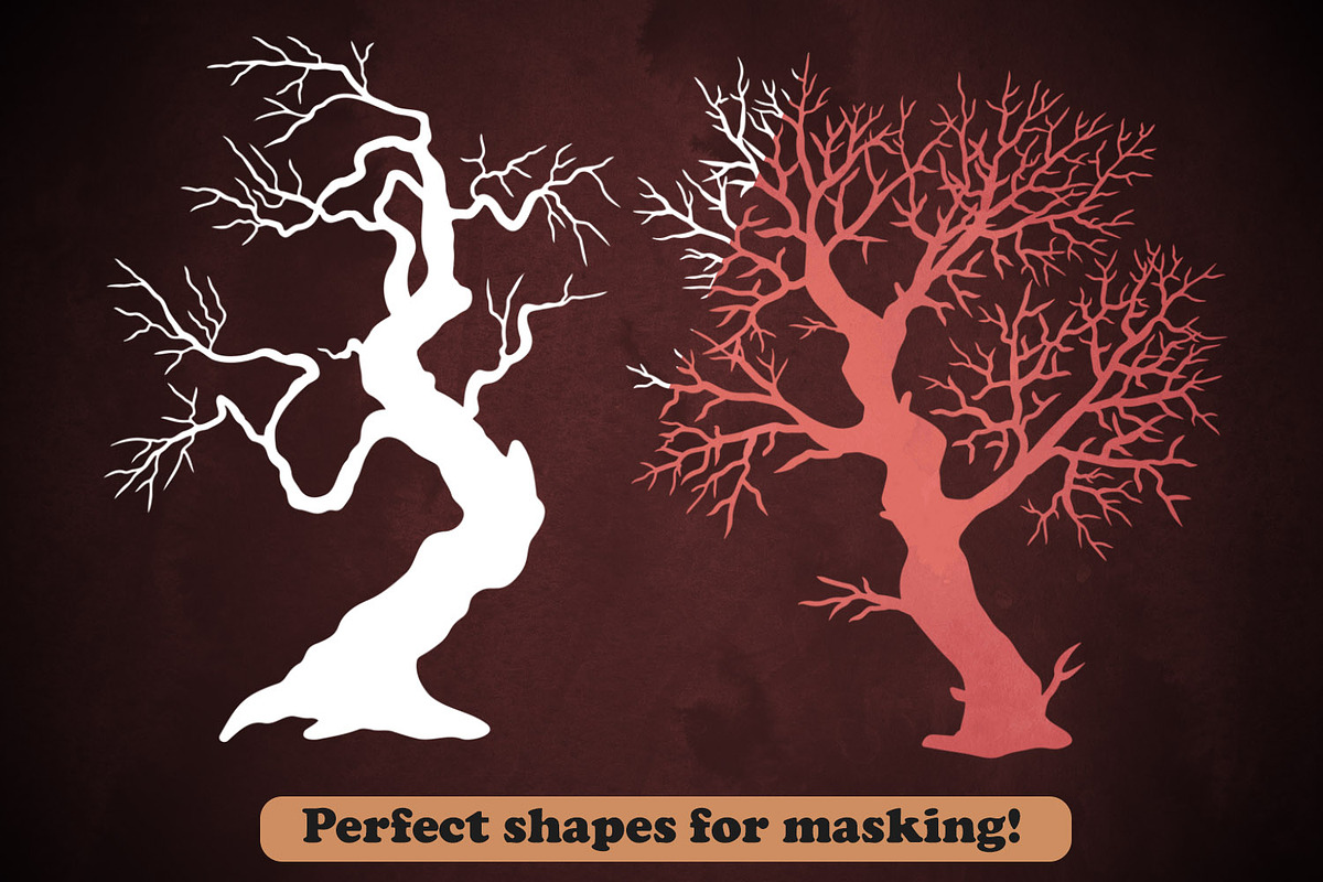 Winter Trees Photoshop Brushes, a Brush Add-On by ArtistMef (Photo 5 of 6)