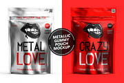 Metallic Gummy Pouch Bag Mockup PSD, a Packaging Mockup by LESZ Design (Thumbnail 1 of 4)