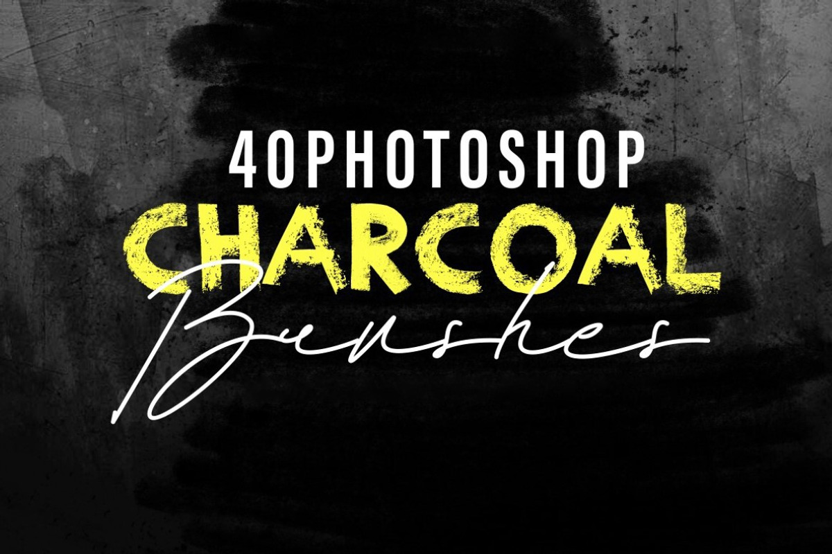 40 Charcoal Photoshop Brushes, a Brush Add-On by DuoFankaar (Photo 1 of 14)