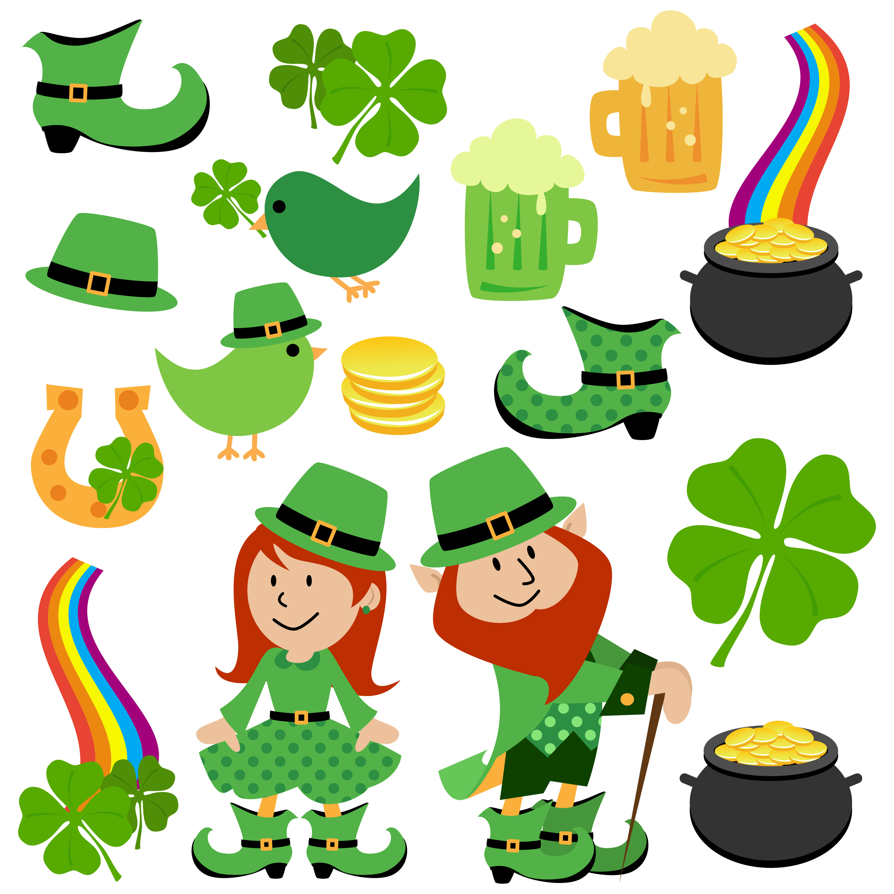 St Patrick's Day Vectors and Clipart, an Illustration by PinkPueblo