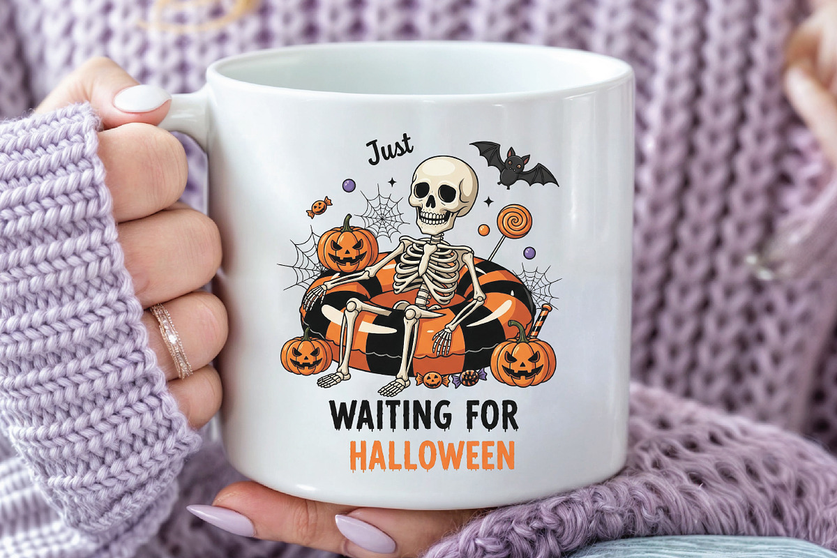 Just Waiting for Halloween PNG, an Illustration by CraftArtStudio (Photo 3 of 4)