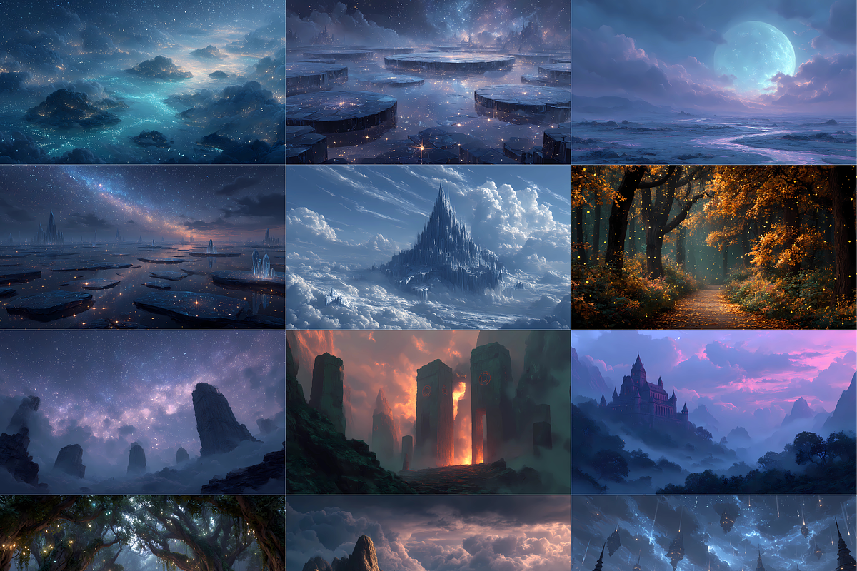 Magical Fantasy Landscape Wallpaper, a Background Graphic by LA Design (Photo 7 of 10)
