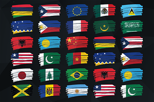 Sketcy Flags (232 Flags), a Solid Icon by alpercakici