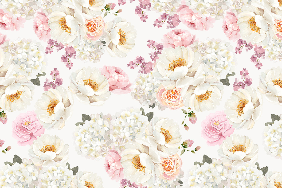 Rose Pink Watercolor Floral, a Decorative Illustration by Lana Elanor (Photo 5 of 14)