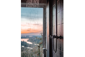 Bathing room interior with panoramic, a Nature Photo by Fascinadora