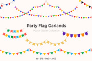 Bunting flags vector collection, an Object Graphic by ElenaPlatovaArt (Thumbnail 1 of 10)