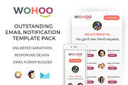 WohooII-Email Notification Template, an Email Template by ZippyPixels (Thumbnail 1 of 4)