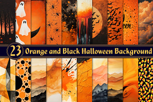 Orange And Black Halloween Backgroun