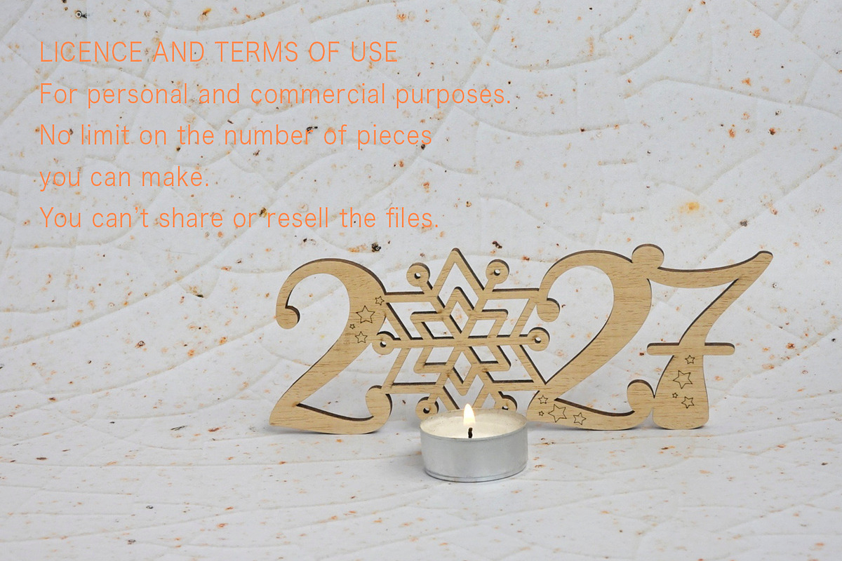 2027 Vector File for Laser Cutter., an Object Graphic by MaramadeLaser (Photo 5 of 5)