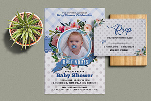 Baby Shower Invitation, a Flyer Template by AfzaalGraphics